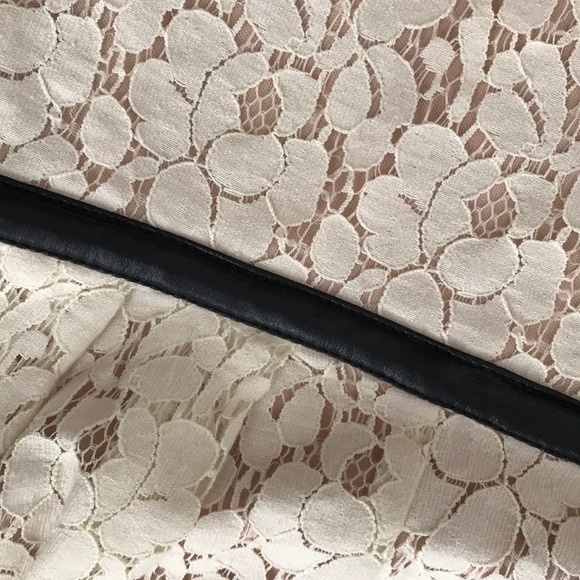 Vegan Leather and Lace Dress - Picture 4 of 4